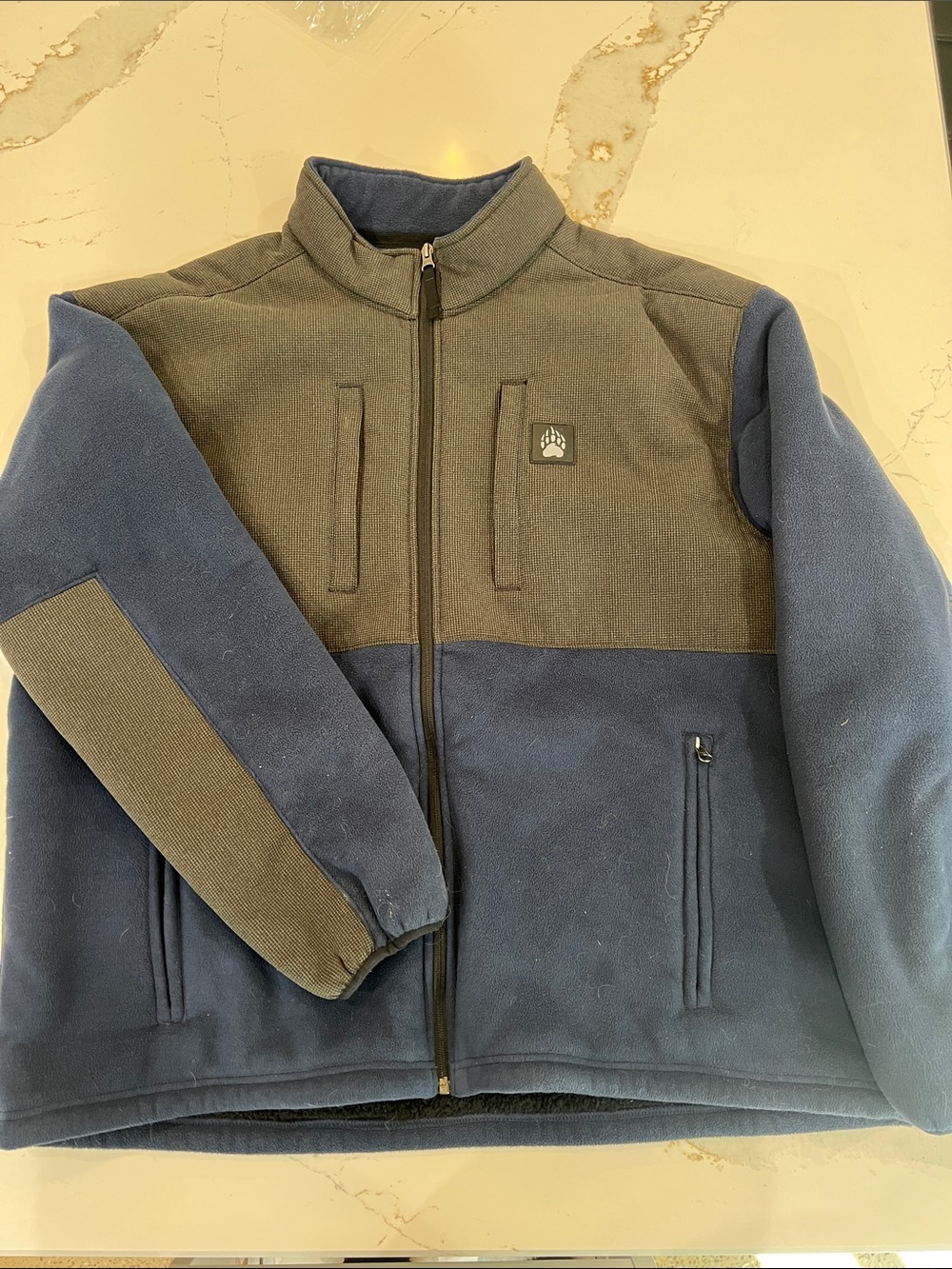 Duluth Trading Co. Alaskan Hardgear Navy and Gray Fleece Jacket-2XL